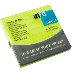 Haftnotizen Info Brilliant Sticky Notes, grün