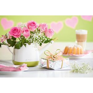 Produktbild für Gießkanne Lechuza YULA, weiß / pistaziengrün matt