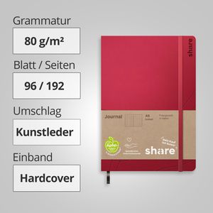 Produktbild für Notizbuch share 4-0014002, Upcycling, Kunstleder Hardcover