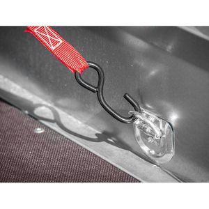 Produktbild für Spanngurt LAS 10317, rot, mit Haken &amp; Ratsche