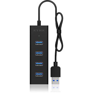 Produktbild für USB-Hub ICY-BOX IB-HUB1409-U3, schwarz, mit Metallgehäuse