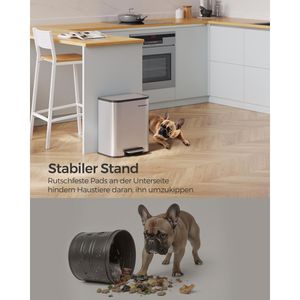 Produktbild für Mülleimer Songmics LTB542E20, silber