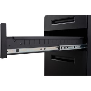 Produktbild für Rollcontainer Bisley EasyRoll, aus Metall, schwarz