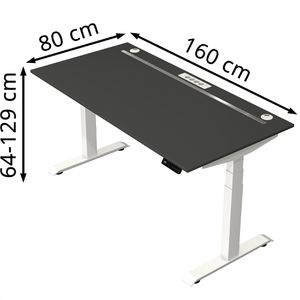 Produktbild für Schreibtisch Kerkmann Move boost 4, anthrazit / weiß