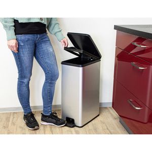 Produktbild für Mülleimer Curver Deco Bin Slim, silber