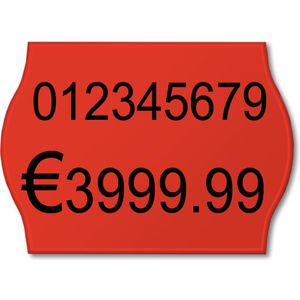 Produktbild für Preisetiketten METO 9506165, rot, 26 x 12 mm