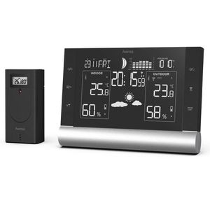 Produktbild für Wetterstation Hama 00186418, Black Line Plus, digital