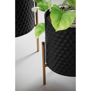 Produktbild für Blumenständer Wohnling WL6.752, schwarz / gold