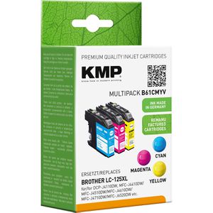Produktbild für Tinte KMP B61CMYV für Brother LC-125XLRBW Value Pack
