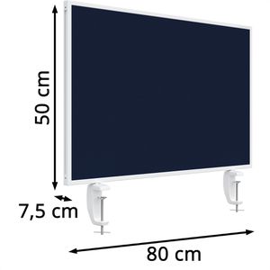 Produktbild für Tischtrennwand Magnetoplan VarioPin, 1108014, dunkelblau