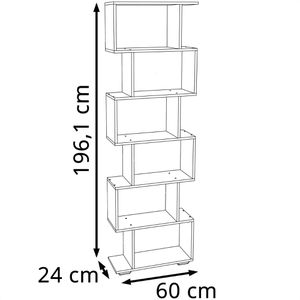 Produktbild für Bücherregal VCM Palusa L, 919086, anthrazit