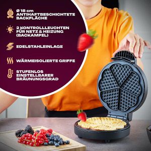 Produktbild für Waffeleisen Clatronic WA3492 Waffelautomat, 1000 W