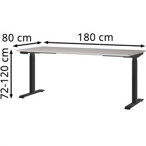 Produktbild für Schreibtisch Germania Bedano 9913-630, kaschmir / schwarz