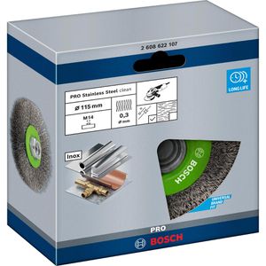 Produktbild für Drahtbürste Bosch 2608622107, Pro Scheibenbürste Ø 115mm