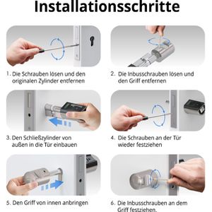 Produktbild für Smartes-Türschloss WELOCK Premium Touch41, mit 3 RFID-Karten