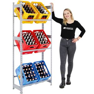 Produktbild für Getränkekistenregal PROREGAL Big Camel, für 6 Kisten