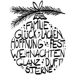 Produktbild für Motivstempel Rayher 29219000 Weihnachtsglück, aus Holz