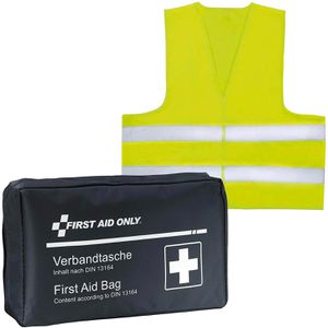 First-Aid-Only Erste-Hilfe-Tasche gefüllt, DIN 13167, inkl. Warnweste,  Motorrad – Böttcher AG