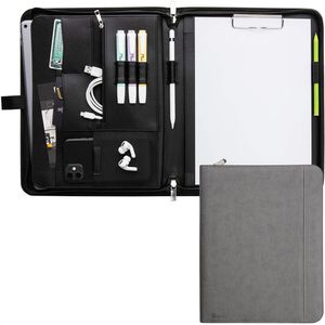 Produktbild für Schreibmappe Vebon Rom, phantomgrau, Kunstleder