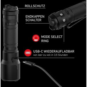Produktbild für Taschenlampe Ledlenser TT3R, LED, aufladbar