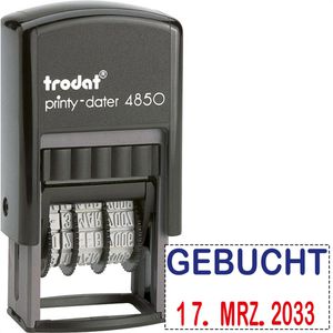 Datumstempel Trodat Printy 4850/L7, rot/blau, selbstfärbend