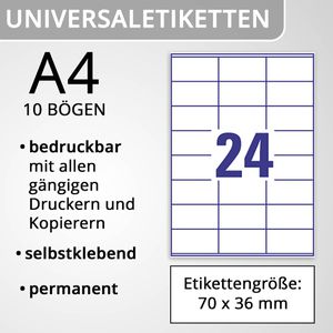 Produktbild für Universaletiketten Zweckform LR3475-10 Recycling