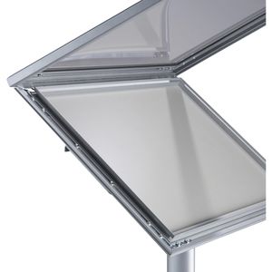 Produktbild für Infoständer Sprintis Menüständer aus Aluminium, silber, A3