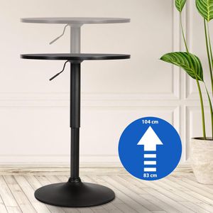 Produktbild für Stehtisch CLP Lamoni 324347,schwarz Ø 60 cm