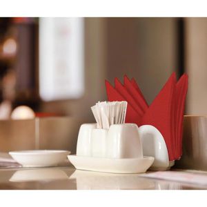 Produktbild für Servietten Papstar 12483, rot