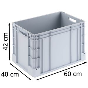Produktbild für Eurobox Alpha-Paletten Silverline, grau, 80 Liter