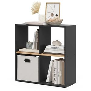 Produktbild für Bücherregal Vicco Tetra, anthrazit / eiche