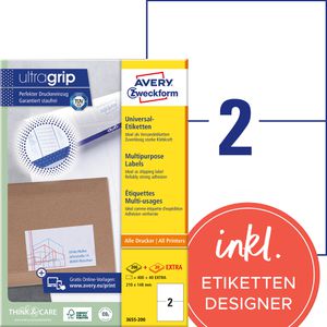 Produktbild für Universaletiketten Zweckform 3655-200, selbstklebend, weiß