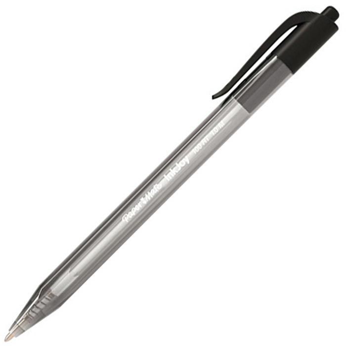 Papermate Kugelschreiber InkJoy 100 RT, S0957030, Gehäuse schwarz/transparent, Schreibfarbe schwarz – Böttcher AG