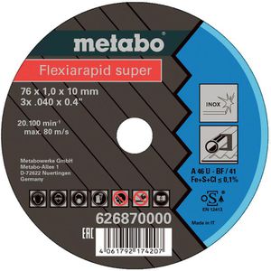 Produktbild für Trennscheibe Metabo Flexiarapid Super Inox