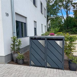 Produktbild für Mülltonnenbox Metzler MMB-7-2X, Metall