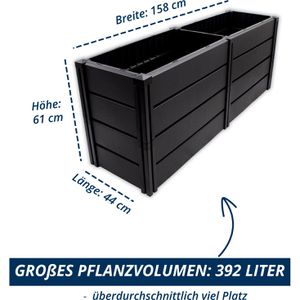 Produktbild für Hochbeet KHW Demeter XL schmal, aus Kunststoff