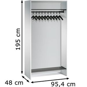 Produktbild für Garderobenständer CP-Möbel Serie 8070, lichtgrau