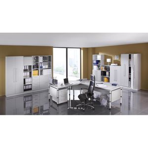 Produktbild für Kombischrank Hammerbacher H-Serie, lichtgrau