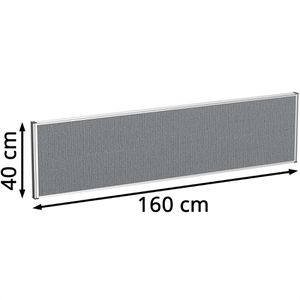 Produktbild für Tischtrennwand Geramöbel Pro, HW-80-SWS411604-RU, grau