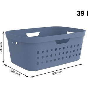Produktbild für Wäschekorb Rotho Jona, blau, mit 4 Griffen