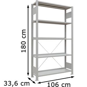 Produktbild für Aktenregal Schulte MULTIplus85, 36001, aus Metall