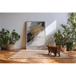 Produktbild für Wandbild Sinus-Art Golden Stroke