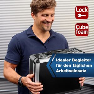 Produktbild für Transportkoffer PeakTech P 7300, abschließbar, aus Aluminium