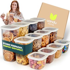 Vorratsdose uandu 12 Mix weiß, aus Kunststoff