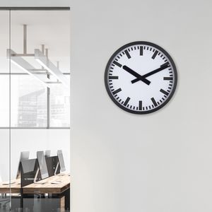 Produktbild für Wanduhr Eurotime 59540-05, Aluminium, analog, Funkuhr