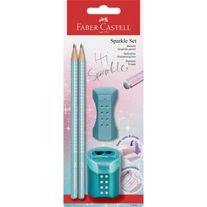 Schreibset Faber-Castell Sparkle ocean metallic, 4-teilig