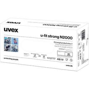 Produktbild für Einmalhandschuhe Uvex u-fit strong N2000, blau, 50 Stück
