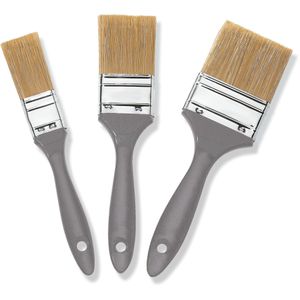 Color-Expert Malerpinsel Set, 3-teilig, Flachpinsel in verschiedenen Größen, Mischborste
