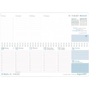 Produktbild für Tischkalender Häfft 11344-9, Königsblau, Wochenkalender quer