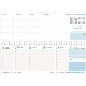 Produktbild für Tischkalender Häfft 9958-4, Königsblau, Jahr 2026